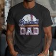 Retro Baseball Dad Happy Fathers Day For Men Sports Lovers Men T-Shirt