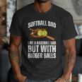 SOFTBALL DAD Like a Baseball Dad But With Bigger Balls Game Men T-Shirt SOFTBALL DAD Like a Baseball Dad But With Bigger Balls Game Men T-Shirt
