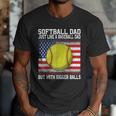 Softball Dad Like a Baseball Dad Father's Day USA Flag Men T-Shirt Softball Dad Like a Baseball Dad Father's Day USA Flag Men T-Shirt