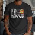 Softball Dad Like A Baseball Dad Retro US Flag Father's Day Men T-Shirt Softball Dad Like A Baseball Dad Retro US Flag Father's Day Men T-Shirt