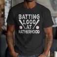 Vintage Baseball Dad Batting 1000 At Fatherhood Men T-Shirt Vintage Baseball Dad Batting 1000 At Fatherhood Men T-Shirt