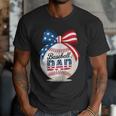 Vintage Baseball Dad Patriotic USA Flag 4th Of July Fathers Men T-Shirt Vintage Baseball Dad Patriotic USA Flag 4th Of July Fathers Men T-Shirt