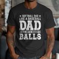 Vintage Softball Dad Like A Baseball Dad Fathers Day Men T-Shirt