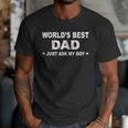 World's Best Dad Just Ask My Boy Baseball Dad Father's Day Men T-Shirt World's Best Dad Just Ask My Boy Baseball Dad Father's Day Men T-Shirt
