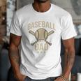 Baseball Dad Crossed Bats Cool Sports Fan Vintage Premium Men T-Shirt