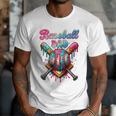 Baseball Dad Game Day Vibes Ice Cream Drip Baseball Daddy Men T-Shirt