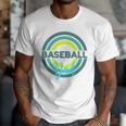 Baseball Dad With Modern Baseball Circles Premium Tri-Blend Men T-Shirt