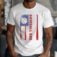 Baseball Dad USA American Flag Father's Day 4th Of July Premium Men T-Shirt Baseball Dad USA American Flag Father's Day 4th Of July Premium Men T-Shirt
