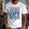In My Baseball Papa Era Groovy Baseball Dad Family Matching Men T-Shirt