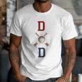 Patriotic Baseball Dad Father's Day Red Blue Star Premium Men T-Shirt