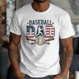 Patriotic Baseball Dad USA Flag American 4th Of July Premium Men T-Shirt Patriotic Baseball Dad USA Flag American 4th Of July Premium Men T-Shirt