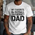 Retro Baseball Dad My Favorite Baseball Player Calls Me Dad Men T-Shirt