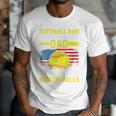 Softball Dad Like A Baseball Dad But Bigger Balls Back Premium Men T-Shirt