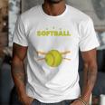 Softball Dad Just Like A Baseball Dad Player Premium Men T-Shirt
