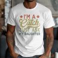 Vintage Baseball Dad Men I'm A Catch Just Ask My Daughter Men T-Shirt Vintage Baseball Dad Men I'm A Catch Just Ask My Daughter Men T-Shirt