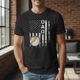 Baseball Dad America Flag Vintage Christmas Xmas Men T-Shirt Baseball Dad America Flag Vintage Christmas Xmas Men T-Shirt