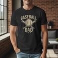 Baseball Dad Crossed Bats Cool Sports Fan Vintage Men T-Shirt