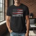 Baseball Dad Father's Day US Flag Baseball Men T-Shirt Baseball Dad Father's Day US Flag Baseball Men T-Shirt
