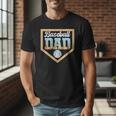 Baseball Dad Ice Cream Drip Home Plate Cool Fathers Day Men T-Shirt
