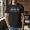Baseball Dad Layered Text Father Coach Player Men T-Shirt