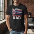Baseball Dad For Men American Flag 4th Of July Fathers Day Men T-Shirt Baseball Dad For Men American Flag 4th Of July Fathers Day Men T-Shirt