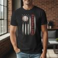 Baseball DAD USA American Flag Fathers Day 4th Of July Men T-Shirt Baseball DAD USA American Flag Fathers Day 4th Of July Men T-Shirt