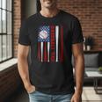 Baseball Dad USA American Flag Father's Day 4th Of July Men T-Shirt Baseball Dad USA American Flag Father's Day 4th Of July Men T-Shirt