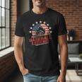 Baseball Dad USA Flag Men T-Shirt