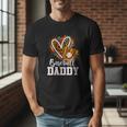 Baseball Daddy Leopard Heart Colorful Men T-Shirt