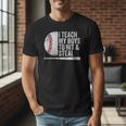 Baseball Dads Baseball Dad I Teach My Boys To Hit And Steal Men T-Shirt