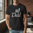 Baseball Player Dad Papa Fathers Day Number One Baseball Dad Men T-Shirt