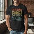Coaching My Kids One Pitch At A Time Vintage Baseball Dad Men T-Shirt