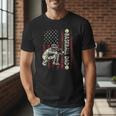 Fathers Day Baseball Dad Flag Dad Men Baseball Catcher Men T-Shirt Fathers Day Baseball Dad Flag Dad Men Baseball Catcher Men T-Shirt
