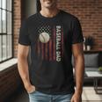 Fathers Day Baseball Dad USA Flag For Dad Men Baseball Men T-Shirt Fathers Day Baseball Dad USA Flag For Dad Men Baseball Men T-Shirt
