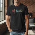 Number One Baseball Dad Father's Day Baseball Player Dad Men T-Shirt