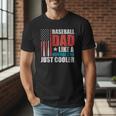 Patriotic Baseball Dad Father's Day American Flag Men T-Shirt