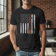 Retro Baseball Dad American Flag Father's Day 4th Of July Men T-Shirt Retro Baseball Dad American Flag Father's Day 4th Of July Men T-Shirt