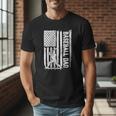Retro Baseball Dad Us America Flag Fathers Day Men T-Shirt Retro Baseball Dad Us America Flag Fathers Day Men T-Shirt