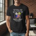 Softball Dad Like A Baseball Dad 4th Of July USA Retro Flag Men T-Shirt Softball Dad Like A Baseball Dad 4th Of July USA Retro Flag Men T-Shirt