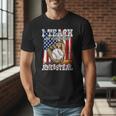 I Teach My Kids To Hit And Steal Baseball Dad American Flag Men T-Shirt I Teach My Kids To Hit And Steal Baseball Dad American Flag Men T-Shirt
