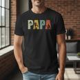 Vintage Baseball Dad Papa Fathers Day Men T-Shirt