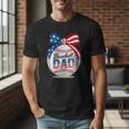 Vintage Baseball Dad Patriotic USA Flag 4th Of July Fathers Men T-Shirt Vintage Baseball Dad Patriotic USA Flag 4th Of July Fathers Men T-Shirt