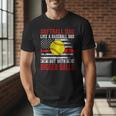 Vintage Softball Dad Like A Baseball Dad US Flag Men T-Shirt Vintage Softball Dad Like A Baseball Dad US Flag Men T-Shirt