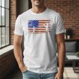 Baseball Coach Baseball Dad American Flag Premium Men T-Shirt Baseball Coach Baseball Dad American Flag Premium Men T-Shirt