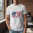 Baseball DAD American Flag Patriotic Father's Day Premium Men T-Shirt Baseball DAD American Flag Patriotic Father's Day Premium Men T-Shirt
