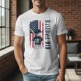 Baseball Dad Flag Tee I Raised Mine Ballpark Dad Men T-Shirt