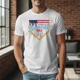 Baseball Dad Ice Cream Drip Father American Flag 4th Of July Men T-Shirt Baseball Dad Ice Cream Drip Father American Flag 4th Of July Men T-Shirt