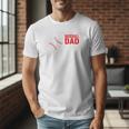 Baseball Dad Men USA American Flag Fathers Day 4th Of July Premium Men T-Shirt