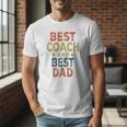 Baseball Dad For Men Vintage Best Coach And Best Dad Men T-Shirt