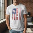 Baseball Dad USA American Flag Father's Day 4th Of July Premium Men T-Shirt Baseball Dad USA American Flag Father's Day 4th Of July Premium Men T-Shirt